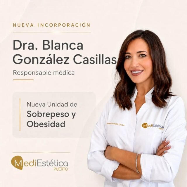 NUEVA UNIDAD DE SOBREPESO Y OBESIDAD⭐️⭐️⭐️
La Dra. Blanca González Casillas será la encargada de valorar personalmente a cada paciente, estudiar su situación y diseñar un tratamiento médico individualizado para ayudarle a alcanzar un peso saludable de forma segura.⚖️
El programa incluirá seguimiento médico y, cuando esté indicado, tratamiento farmacológico bajo prescripción y supervivientes facultativa.
Para.completar este abordaje integral, contará con la colaboración de Oliva Abreu, Bióloga y Nutricionista, que ofrecerá apoyo nutricional cuando sea necesario.
Un cuidado coordinado que permitirá abordar los distintos factores implicados en el sobrepeso y acompañar al paciente durante todo el proceso.
NICA 64604
🗒🗒 Agenda abierta para septiembre.
☎️ 687 05 06 55
📍C/ Serafín Álvarez Campana no 2
El Puerto de Santa María
#mediesteticapuerto # unidaddesobrepesoyobesidad # co troldepeso